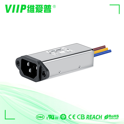 satın al 3A 60Hz Ac Güç Hattı IEC EMI Filtreli Erkek Soket, Teller 1500VDC online manufacture