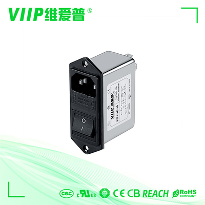 satın al Sigortalı C14 Erkek Soket rFI EMI Bastırma Filtresi 110VAC 250VAC online manufacture