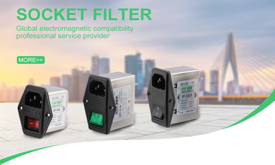 İzolasyon Direnci ≥100MΩ EMC EMI Filtresi 250VAC -40C-85C nominal voltaj için giriş soket filtri
